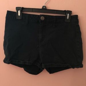 Black Denim Shorts